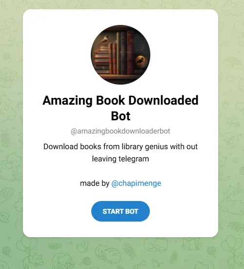 Amazing Book Downloaded Bot